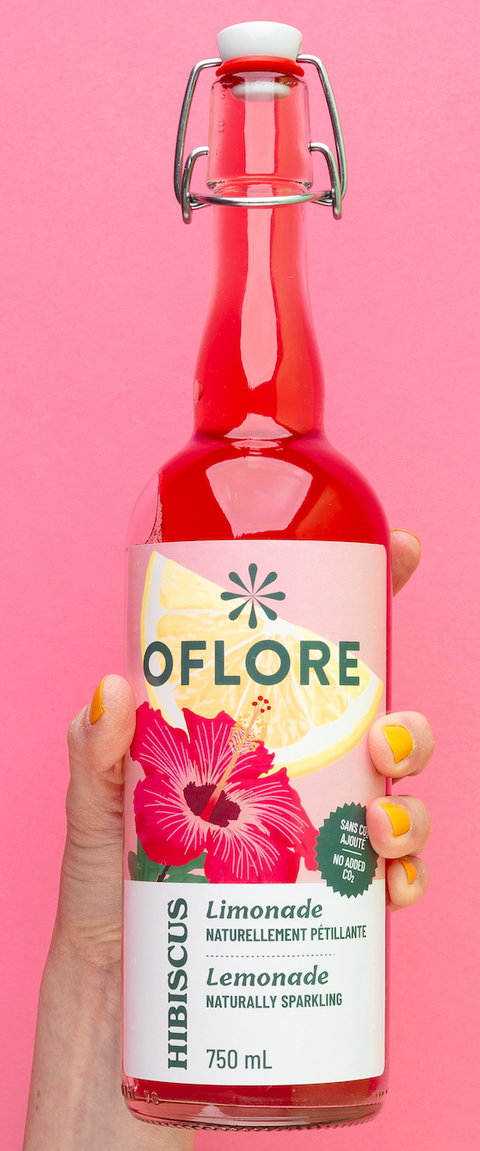 Limonade OFLORE à l'Hibiscus - Caisse de 12 Bouteilles de 750ml