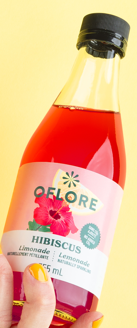 Limonade OFLORE à l'Hibiscus - Caisse de 24 Bouteilles de 355ml