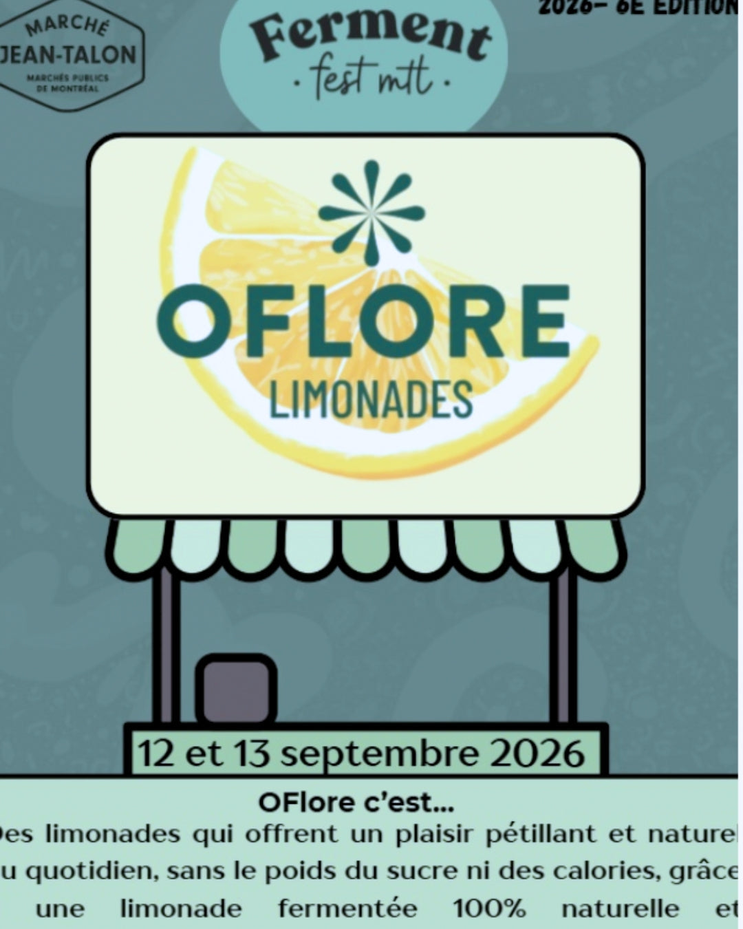 OFLORE au Ferment Fest MTL : viens découvrir la fermentation au Marché Jean-Talon