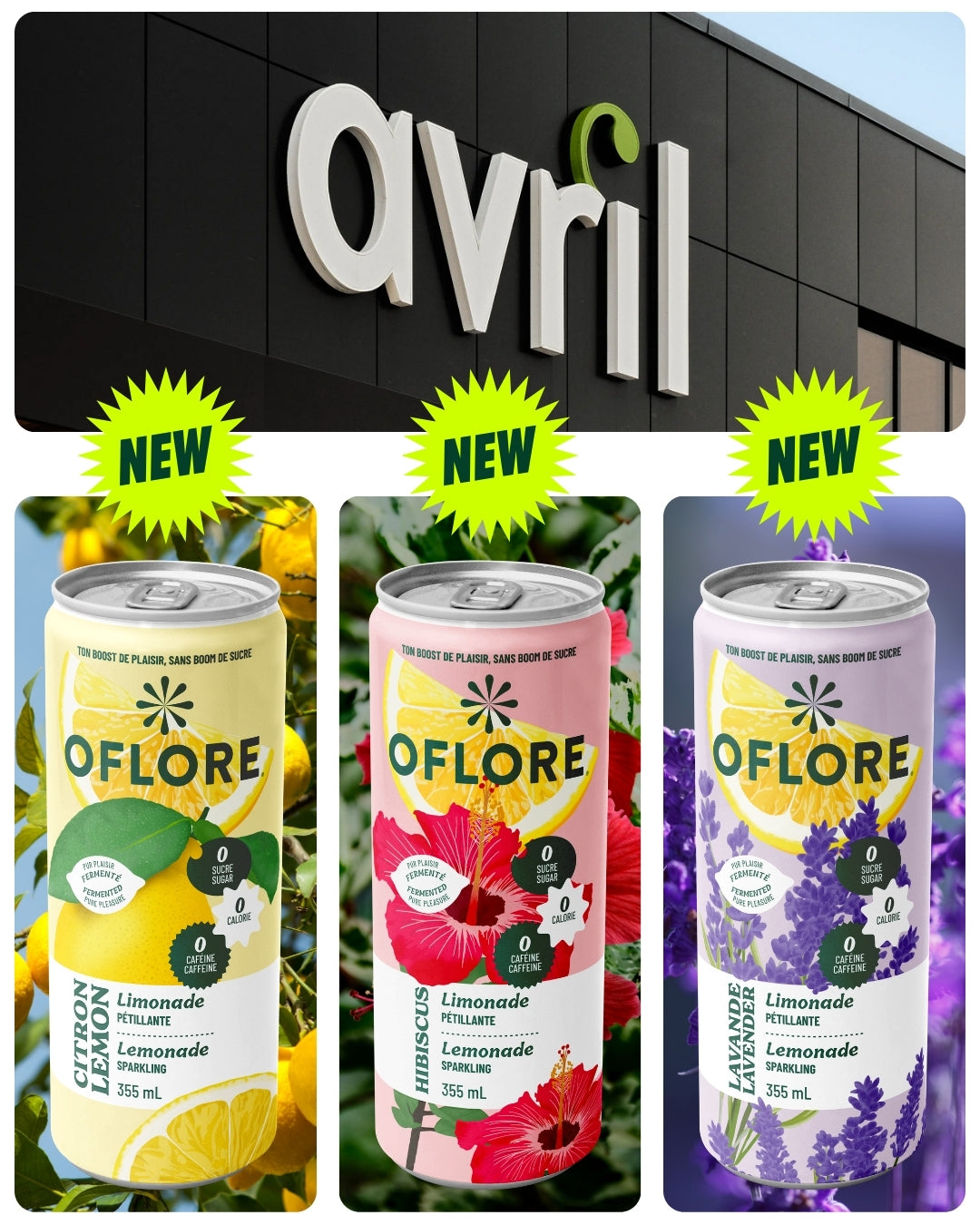 Les Limonades OFLORE maintenant chez Avril