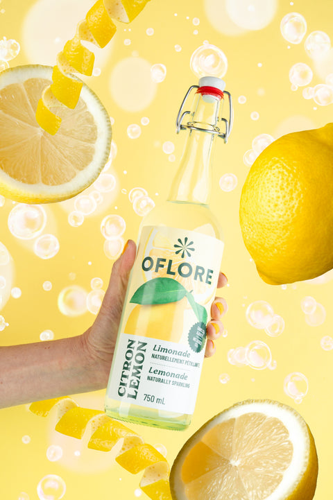 Limonade OFLORE au Citron - Caisse de 12 Bouteilles de 750ml