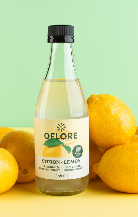 Limonade OFLORE au Citron - Caisse de 24 Bouteilles de 355ml