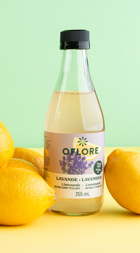 Limonade OFLORE à la Lavande - Caisse de 24 Bouteilles de 355ml