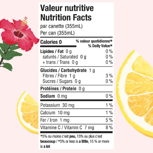 OFLORE Hibiscus | Limonade pétillante fermentée | 0 sucre, 0 calorie, 0 caféine | 12 canettes x 355ml