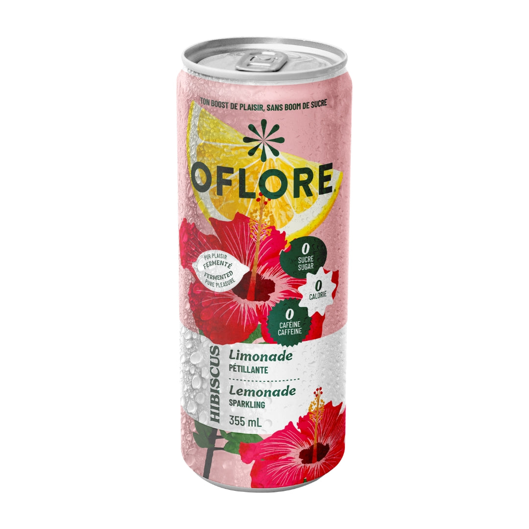 Hibiscus OFLORE® — Limonade pétillante fermentée | Pack de 12