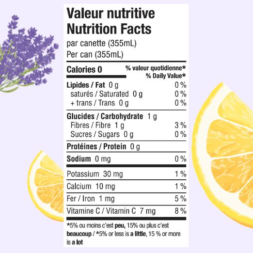 OFLORE Lavande | Limonade pétillante fermentée | 0 sucre, 0 calorie, 0 caféine | 12 canettes x 355ml
